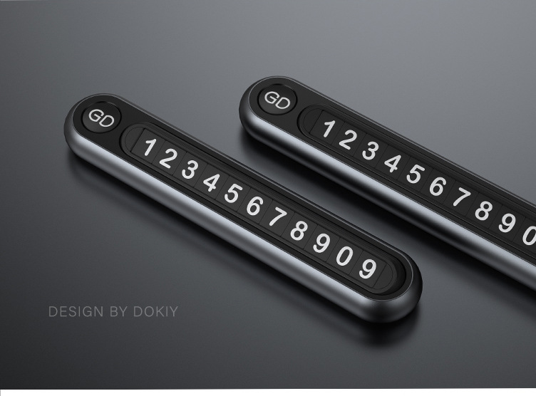 Temporary Car Parking Plate Metal Creative Mobile Phone Number Plate Hidden Temporary Car Moving Decoration Supplies