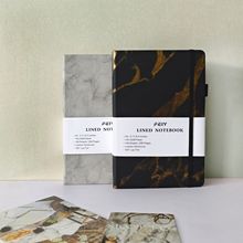 A5笔记本跨境横线厚本子大理石纹绑带记事本亚马逊A6小本子批发
