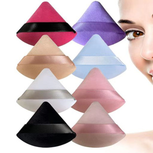 Makeup Sponge Velour Powder Puff Dry Powder Loose Powder Cross-Border Air Cushion Triangle Makeup Puff