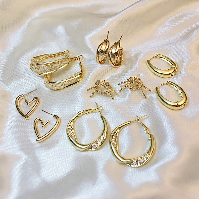 Серебряная игла, металлические ретро-серьги, серебро 925 образец, европейский стиль, простой и элегантный дизайн, высококачественный стиль