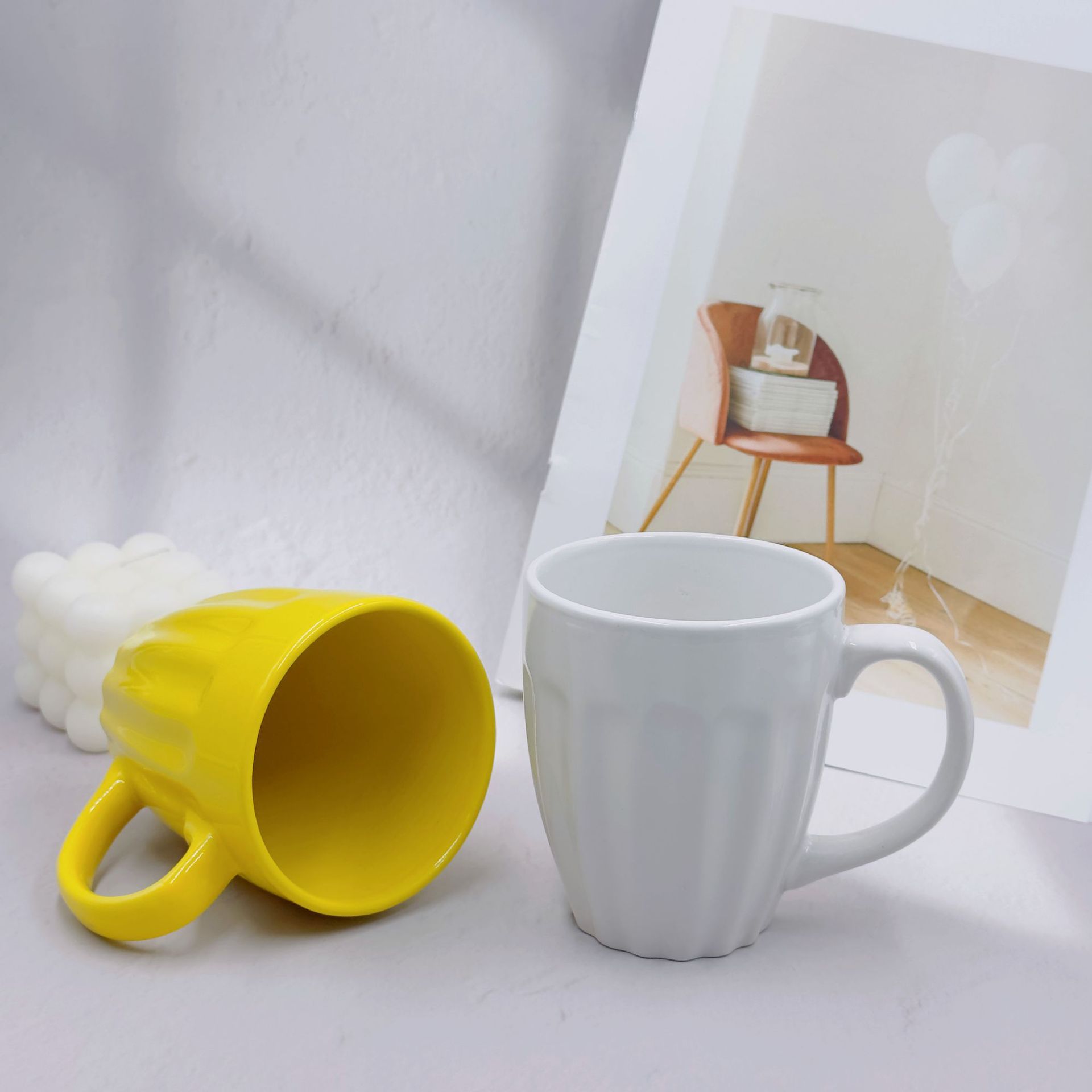 Taza de cerámica de gran capacidad, taza de café, taza de desayuno de leche con logotipo para regalos comerciales resistentes a altas temperaturas