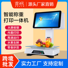 首讯C6收银称水果蔬菜店麻辣烫电子一体称PC秤电子秤生鲜超市便利