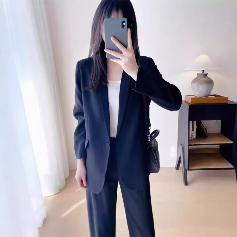 Th Brand! French-Style Ol Long-Sleeve Professional Formal Wear for Commuting Women, Triacetate Loose Casual Early Autumn Jacket Suit for Women Th Brand! French-Style Ol Long-Sleeve Professional Formal Wear for Commuting Women, Triacetate Loose Casual Early Autumn Jacket Suit for Women