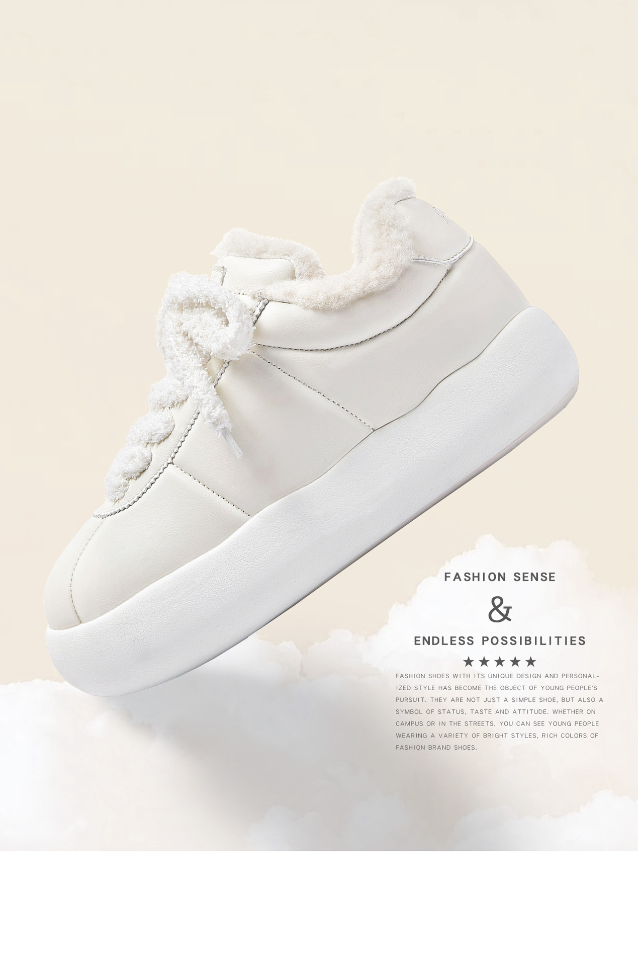 Plateauschuhe mit kleinen weißen Absätzen, Herrenschuhe, Paarschuhe für Männer und Frauen, Baumwollschuhe, Schneestiefel_voghion.com