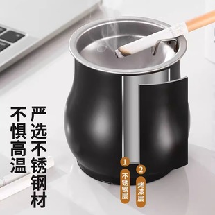 ✅ Personalized Funnel Ashtray for Living Room, Household Anti-Fly Ash Stainless Steel Car-Mounted Creative Engraving Customized Logo