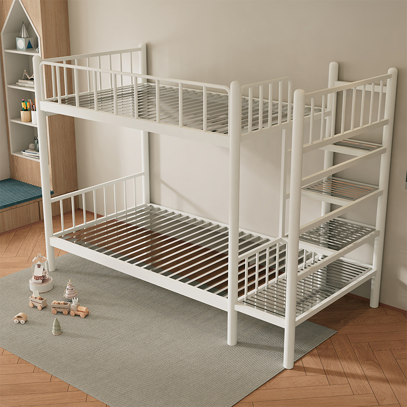 White stainless steel bed frame + 23 beams