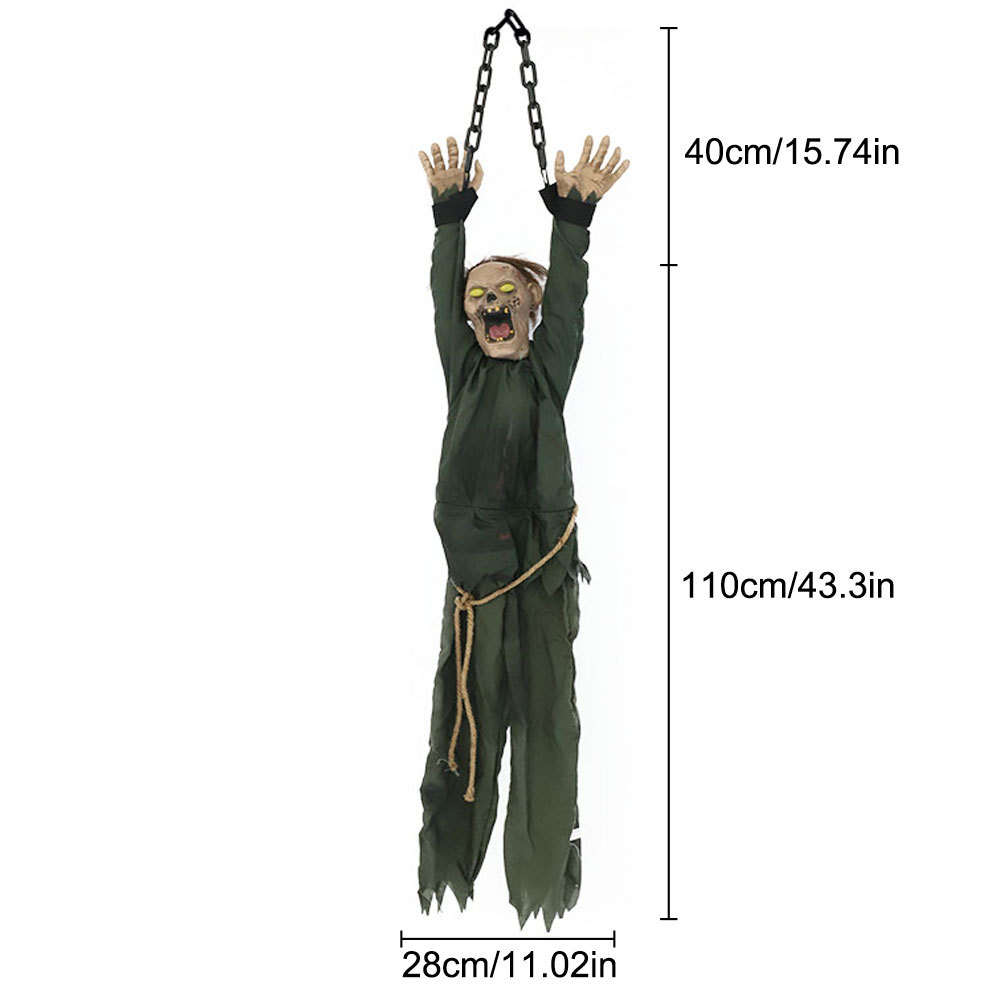 Decoración de Halloween en Stock: Fantasma Colgante, Payaso, Momia, Enfermera, Novia, Calabaza, Fantasma con Sonido y Luz Eléctricos para Casa Embrujada y Escape Room