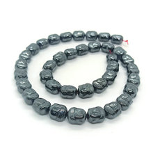 黑胆石观音头散珠10*9mm串珠DIY配件饰品隔珠批发
