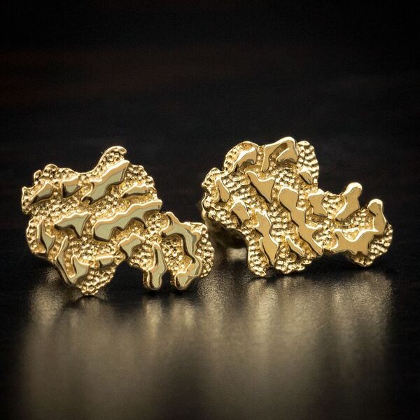golden geometric fashionable earrings for men and women hip-hop…