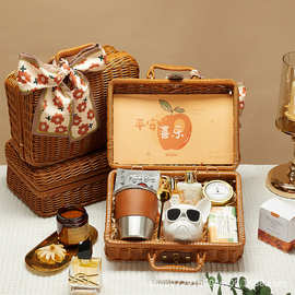 伴手礼女伴娘实用婚礼回礼高级藤编手提篮姐妹团闺蜜生日礼物礼盒