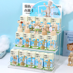 萌联我的木搭子摆件 桌面氛围小摆件创意装饰木头人木偶生日礼物