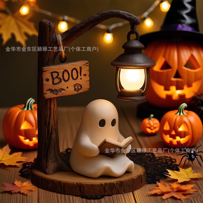 跨境新品Halloween Swing Ghost Decoration 万圣节秋千鬼魂装饰|undefined