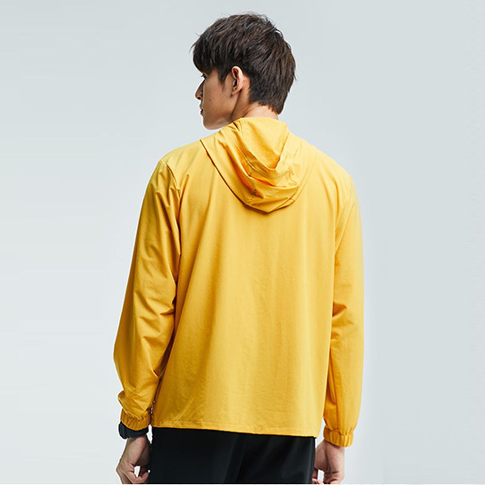 Otoño e invierno deportes de secado rápido ropa deportiva de los hombres media cremallera con capucha manga larga fitness running chaqueta deportiva color sólido top