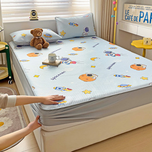 Category a Maternal and Infant Grade Summer Bean Mat Three-Piece Set Kidsren's Cartoon Ice Silk Mat Washable Soft Mat Air-Conditioned Mat