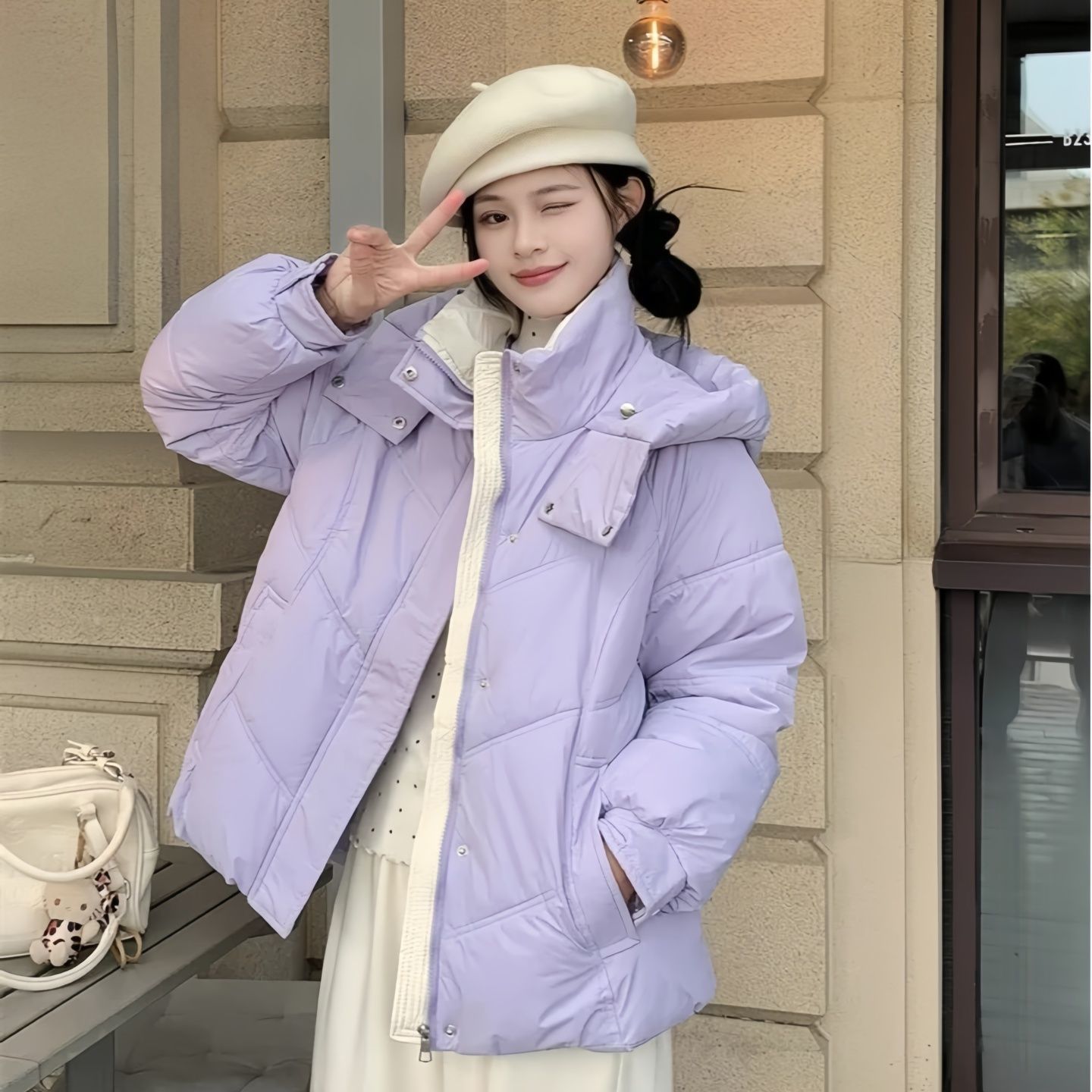 专柜正品羽绒服短款冬季2025宽松新款小个子加厚高端鸭绒爆款外套