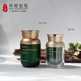 120ml亚克力药瓶人参皂苷胶囊保健品瓶NAD+端粒酶胶囊双层避光瓶