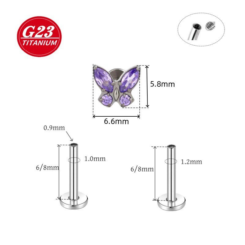 Labret stud lip piercing jewelry styling detail