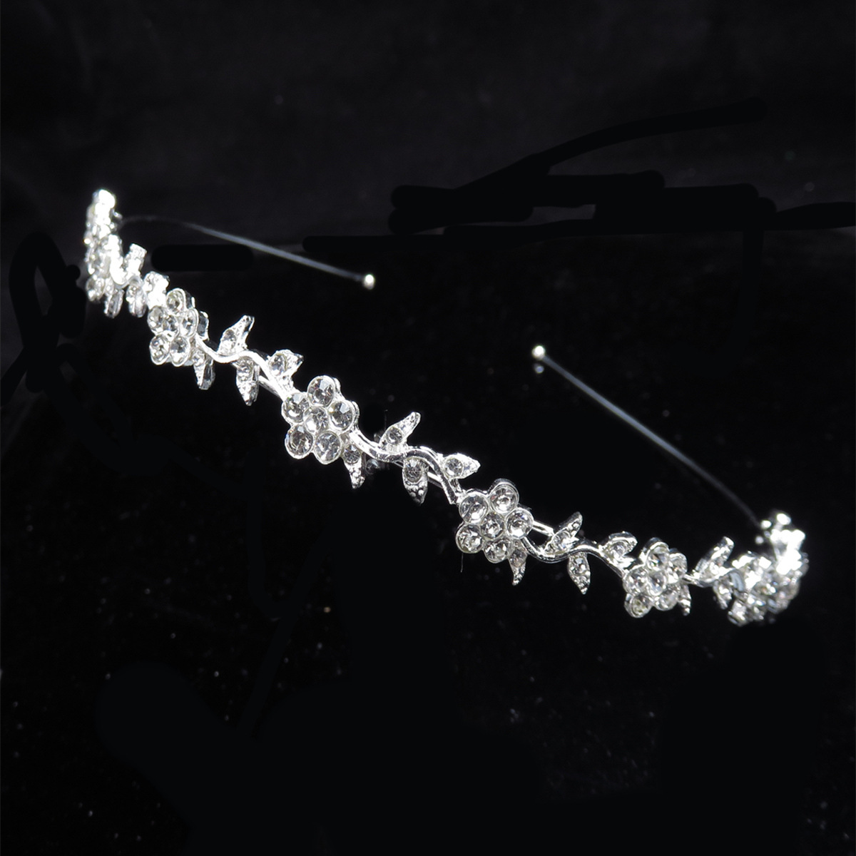 Comercio exterior transfronterizo coreano nupcial forma simple foto tocado perla rhinestone dulce diadema de diamante japonés y coreano diadema