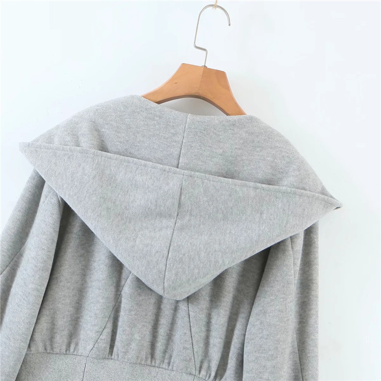 solid color cardigan hoodie NSLD31998