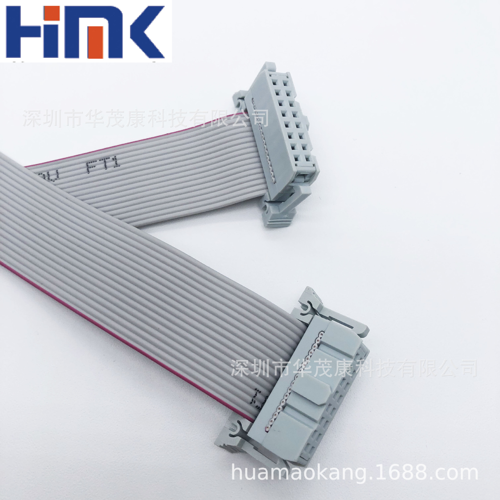 UL2651灰色蝴蝶扣灰排线28AWG并线连接线智能机器人10P阻燃排线