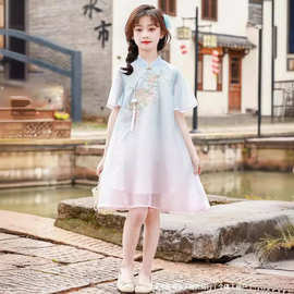 女童夏装连衣裙2024新款中国风旗袍裙子夏季清凉儿童仙气汉服