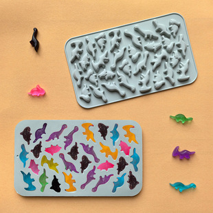 Little Dinosaur Ice Tray Mold Silicone Biscuit Mold Jurassic Dinosaur Shaped Biscuit Jelly Pudding Gummy Mold 4