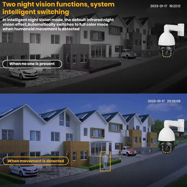 6 pulgadas doble luz Ptz cúpula de velocidad 30X 5MP máquina de pelota inteligente máquina de pelota de red