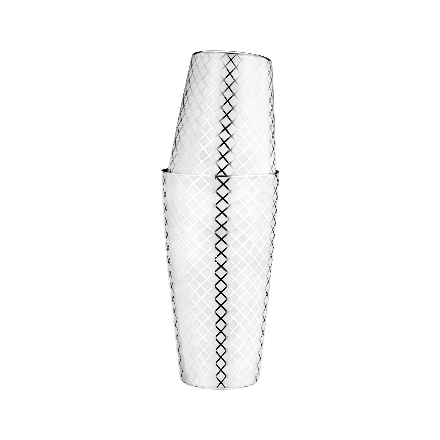 304 acero inoxidable exquisitamente tallado flores de dos secciones con fondo sin fondo Boston bar mezclador shaker kettle
