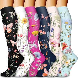 Cross-border Sports Compression Socks Women's Summer High Stretch Stockings Compression Socks Shaping Leg Socks European and American Shoulder Socks