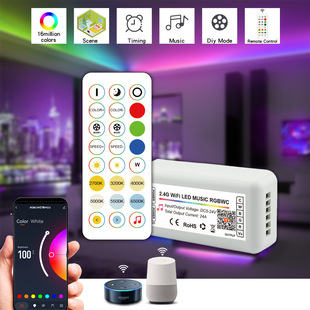�¿��pģRGBCW�T�f������2.4G�o��24�Ituya RGB+CCT������app����