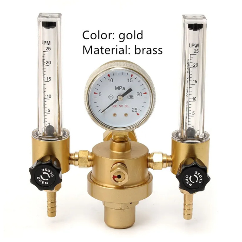 Argon CO2 Gauge Pressure Regulator Mig Tig Flow Meter Double
