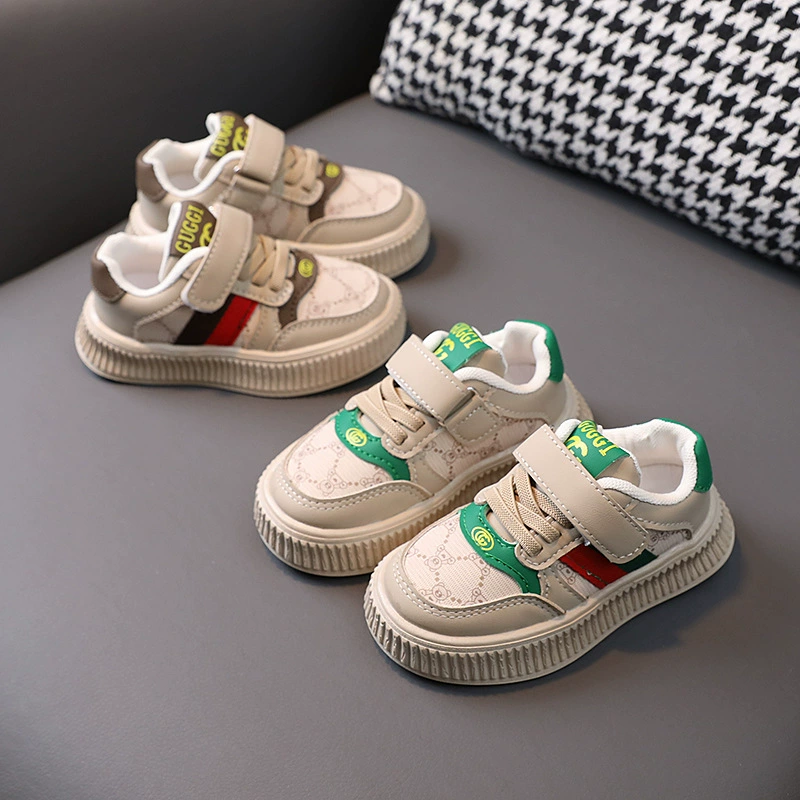 Кожаная детская обувь для досок, детская модная обувь 2024, весна и осень, Новая повседневная обувь для девочек, нескользящая обувь для малышей с мягкой подошвой
