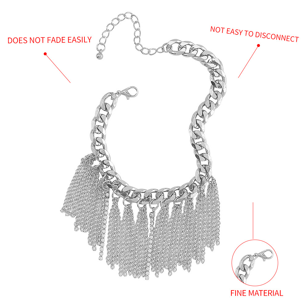 Nihaojewelry Wholesale Jewelry Retro Claw Chain Tassel Thick Chain Alloy Anklet display picture 11