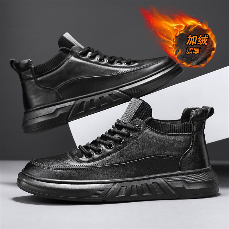 Демисезонная повседневная обувь в английском стиле, удерживающие тепло короткие сапоги для кожаной обуви, в британском стиле, оптовые продажи