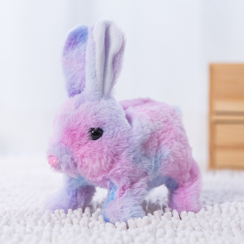 Conejo Blanco de Peluche Eléctrico de Plástico Interactivo