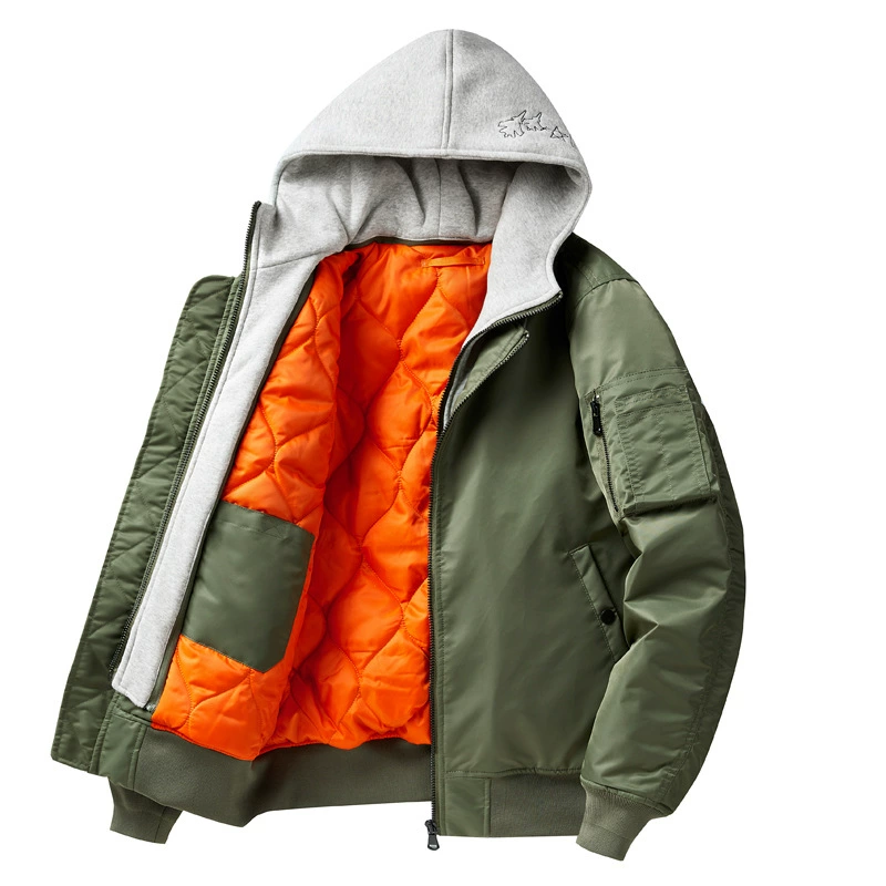 Осенний и зимний новый мужской пилотный пиджак мужской сплошной цвет прилив