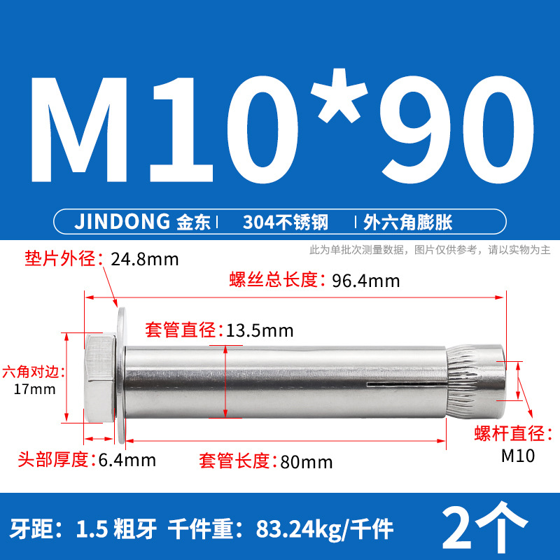 Анкерный болт All Directions M10*90 шестигранный