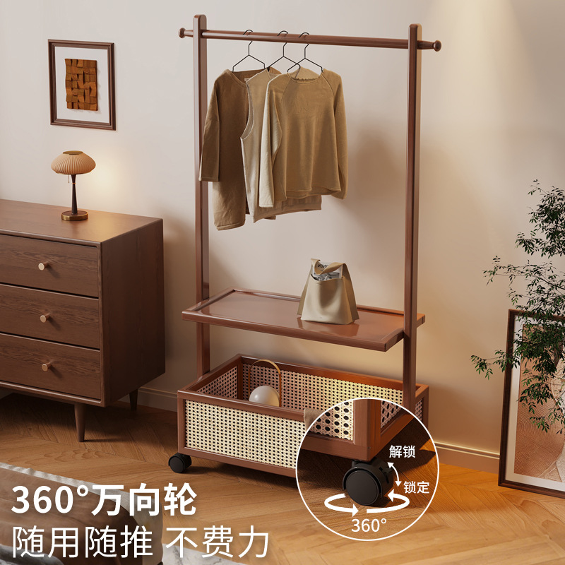 Haichuan percha de ropa dormitorio alquiler multifuncional estante doméstico percha de ropa de madera maciza percha de sombrero percha de ropa de niños personalizada image 2