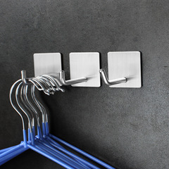 Stainless steel 304 no-drilling extensible single hook balcony clothes hanger storage kitchen wall hook mop hook