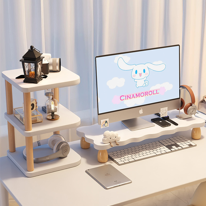 台式电脑增高架显示器屏底座办公桌支架桌面笔记本放置台置物架子