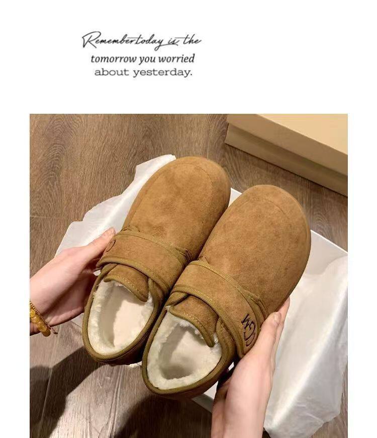 Giày bệt nữ đế mềm dạng slip-on quai dán Velcro mũi tròn — màu nâu, màu nâu đỏ, Maroon [đóng hộp], Màu nâu [đóng hộp] chi tiết 15