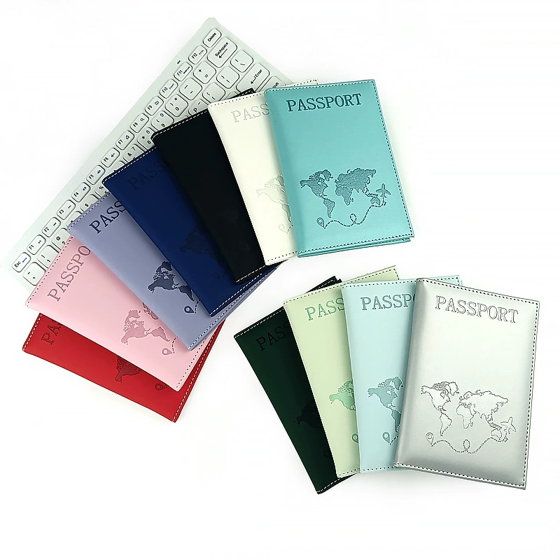 Multicoloured polyurethane protective case, children's passport case, passport bag, (Cross-border trading)