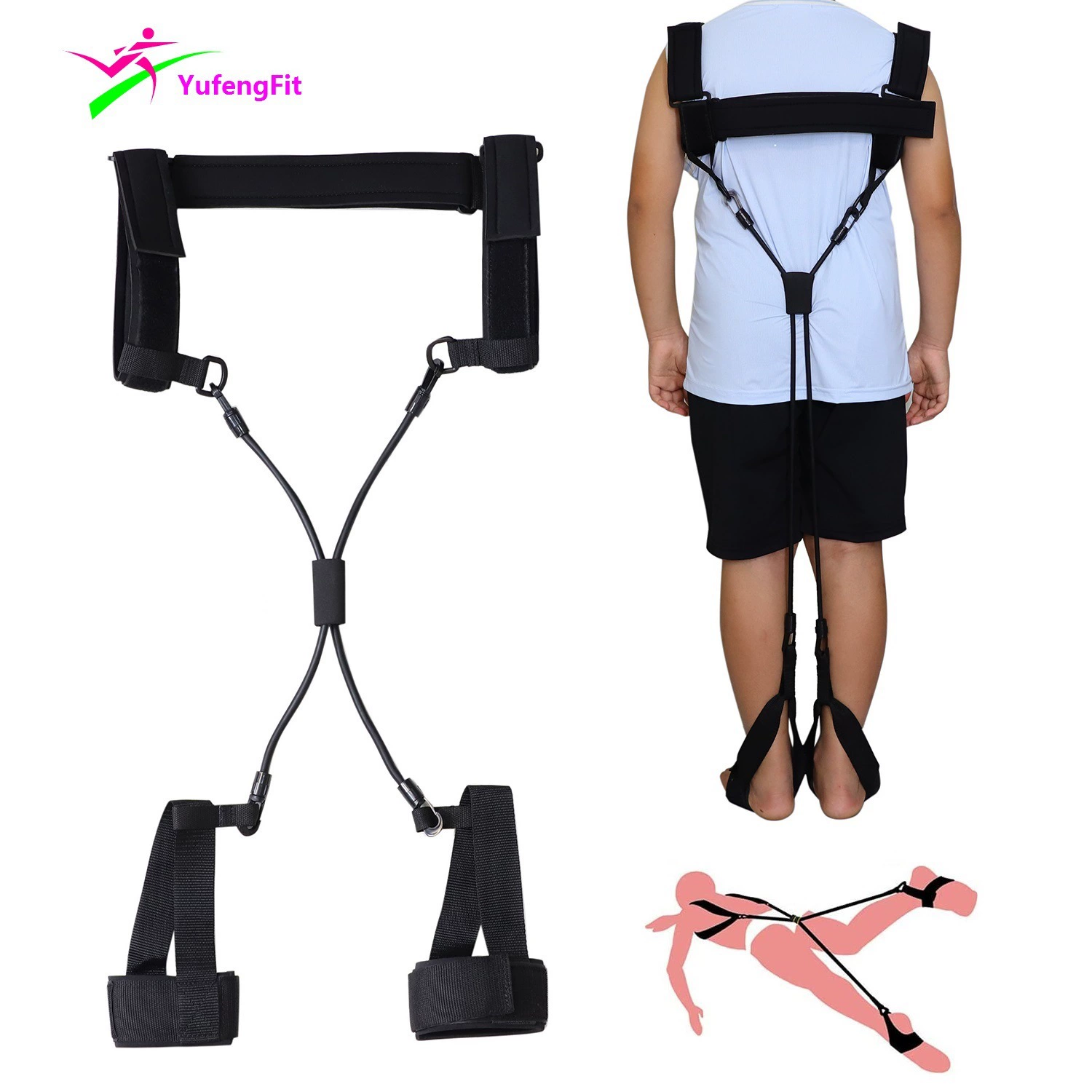 Бесплатное плавание тренажер для ног плавание специальные физические тренировки латексная Натяжная лента подводный Брасс Натяжной веревкой