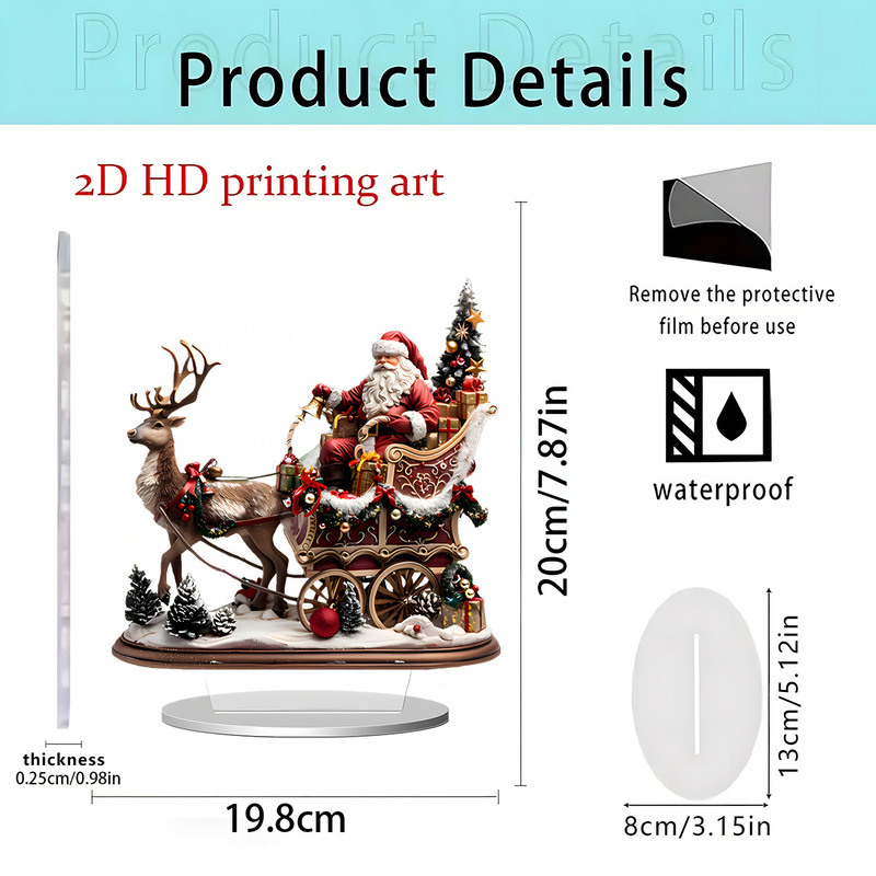 跨境新品独角兽白马和仙子2D亚克力平面立牌家居桌面装饰礼物摆件|undefined