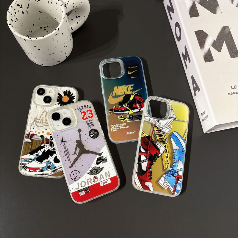 Aj Jordan Is Suitable for Apple 16 Pro Max Phone Case, iPhone 17 Pro New Model High-End Laser Case with Hook