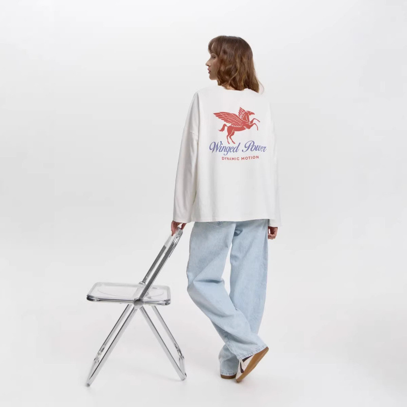 Skims Round Neck Pullover Printed Long Sleeve T-Shirt for Women, Autumn Cotton Top, 2026 New Loose Fit Base Shirt, Y2K Skims Round Neck Pullover Printed Long Sleeve T-Shirt for Women, Autumn Cotton Top, 2026 New Loose Fit Base Shirt, Y2K