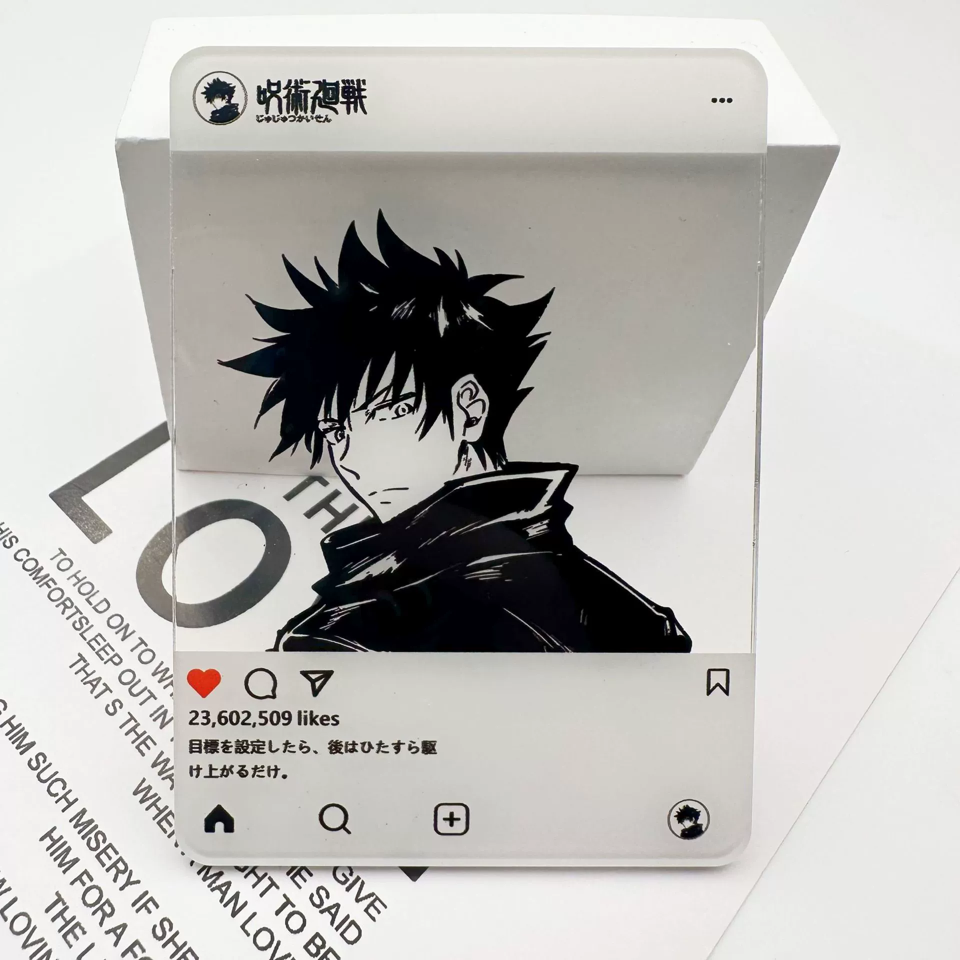 А acrylic Polaroid кадр (Polaroid) — арт по вселенной Jujutsu Kaisen, 8.8×6.3 см, легкая коллекционная вещь