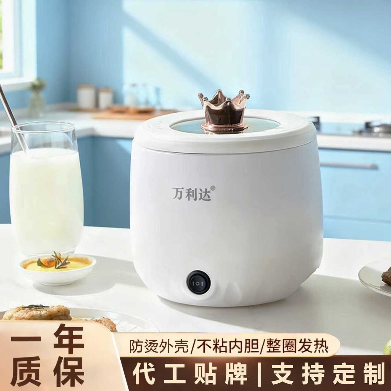 Rice Cooker for 2-3 People with Non-Stick Inner Pot, Multifunctional Household Appliance for Cooking Rice, Porridge, Stewing Soup, Hot Pot, Small Rice Cooker Wholesale