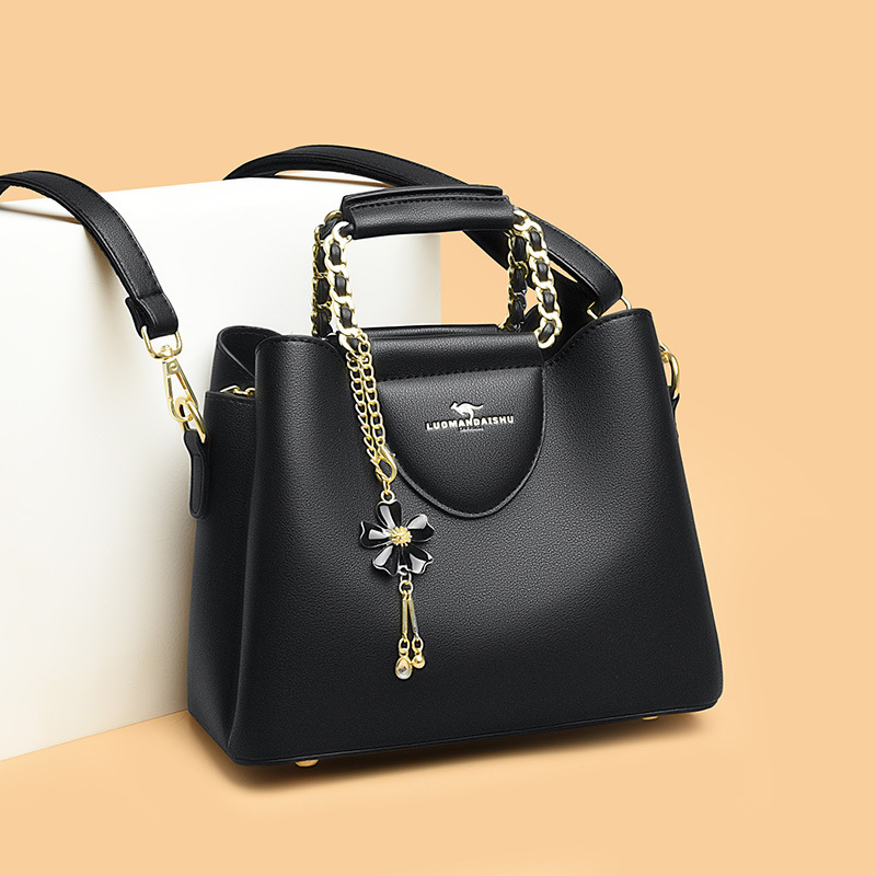 Nueva moda de hombro de las mujeres costura pequeño tamaño exquisito cubo bolsa de gran capacidad de cuero suave de una sola pieza de entrega para mamá más joven