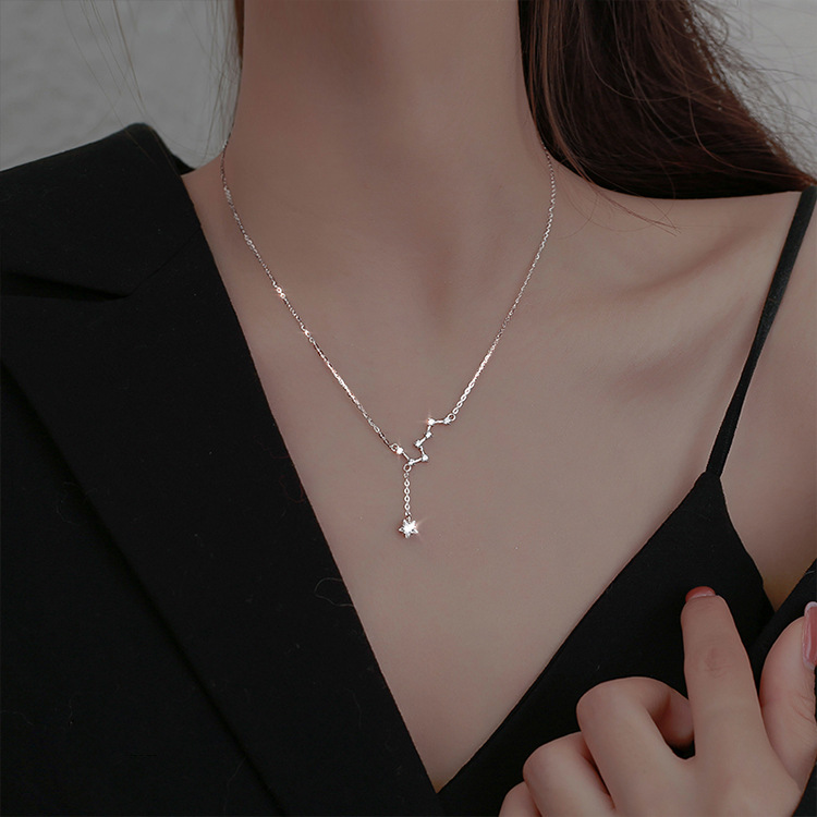 Big Dipper Necklace Light Luxury Niche Design Tassel Mori Style Exquisite Clavicle Chain 2021 New Women's Summer